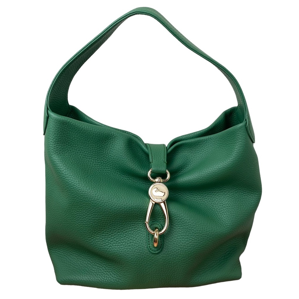 Dooney & Bourke Belvedere Logo Lock Green Hobo Bag Purse